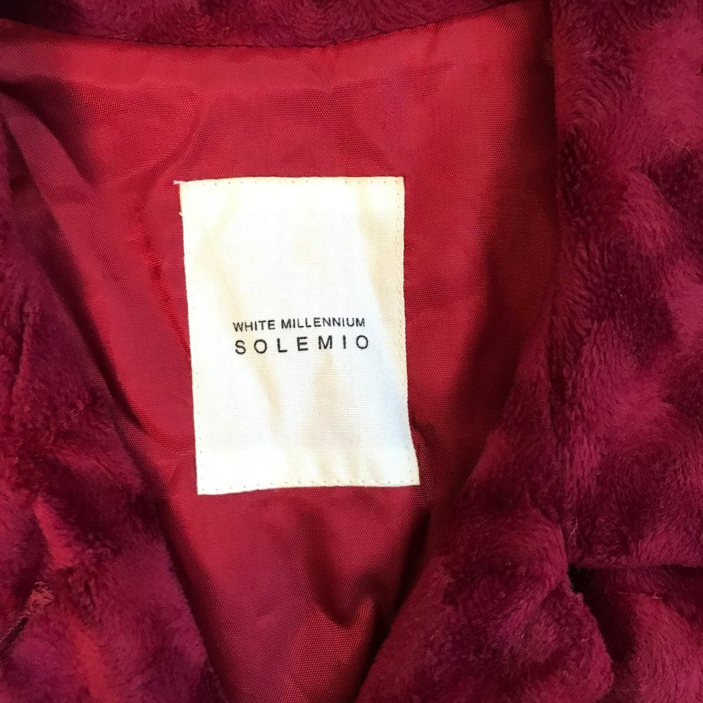 Long Red Suede Jacket - Picture 5 of 6